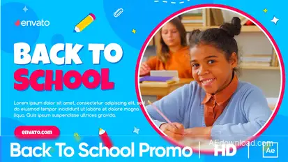Back To School Promo Video Displays template preview