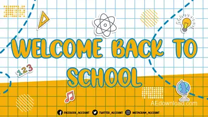 Back to School Promo Video Displays template preview