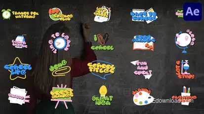 Back To School Titles | After Effects Titles template preview