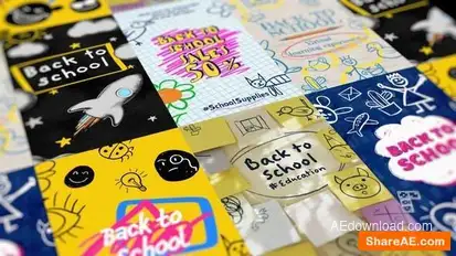 Back to School Vertical Stories Openers template preview