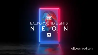 Background Lights Neon Elements template preview