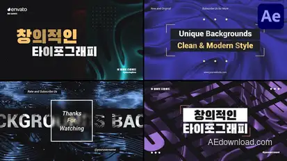 Backgrounds Typography for After Effects Titles template preview