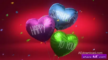 Videohive Balloon Hearts Openers template preview
