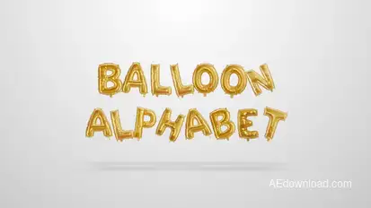 Balloons Alphabet Elements template preview
