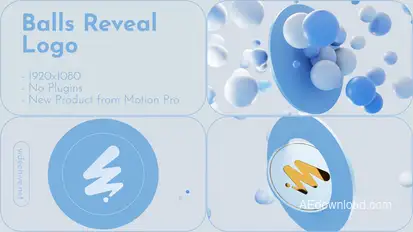 Balls Reveal Logo Logo Stings template preview