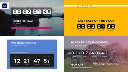 Banner Countdown Timers Elements template preview