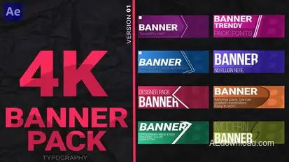 Banner pack 4K Titles template preview