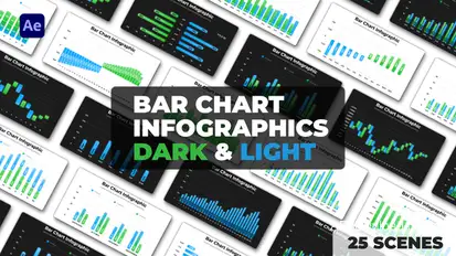 Bar Chart Infographics | Dark and Light Themes Infographics template preview