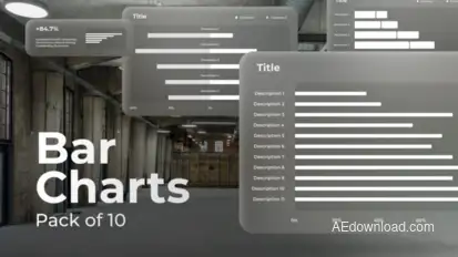 Bar Charts Infographics template preview