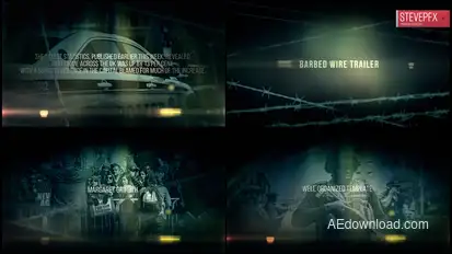 Barbed Wire Trailer Video Displays template preview