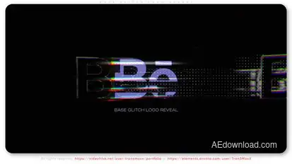 Base Glitch Logo Reveal Logo Stings template preview