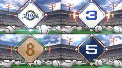 Baseball Countdown 2 Elements template preview