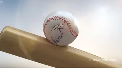 Baseball Logo On Ball Logo Stings template preview