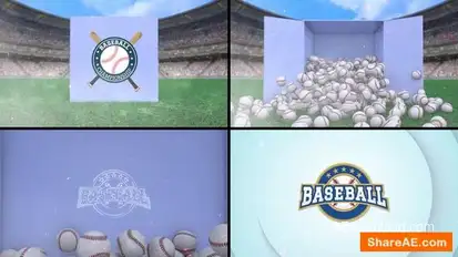 Baseball Logo Reveal 4 Logo Stings template preview