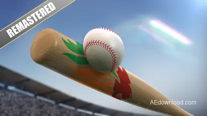 Baseball Logo On Bat Logo Stings template preview