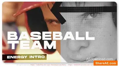 Baseball Team - Energy Intro Openers template preview