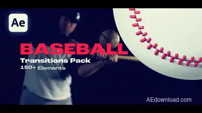 Baseball Transitions Elements template preview