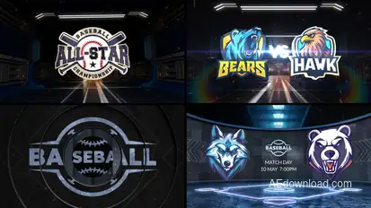 Baseball VS 4 Logo Stings template preview