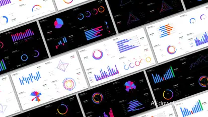 Basic graphs Infographics template preview