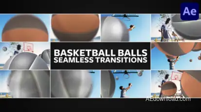 Basketball Balls Seamless Transitions for After Effects Elements template preview