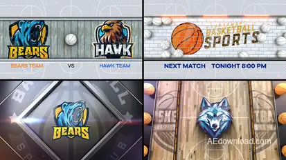 Basketball Bumper 4 (4-Bumpers) Logo Stings template preview