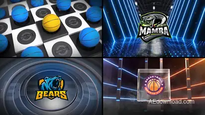 Basketball Bumper 5 (3-Bumpers) Logo Stings template preview