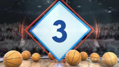 Basketball Countdown 7 Elements template preview