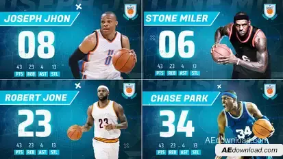 Basketball Player Intro broadcast-packages template preview