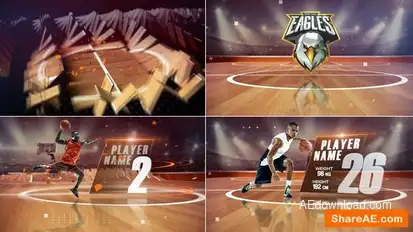 Basketball Players Openers template preview