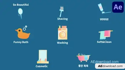 Bathroom Animations for After Effects Elements template preview