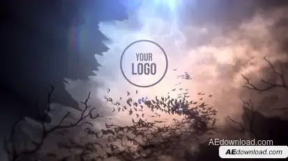 Bats Storm Halloween Logo Reveal Video Displays template preview
