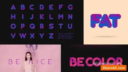 Videohive Be Nice – Stretchy Font Titles template preview