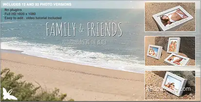Beach Photo Slide Video Displays template preview