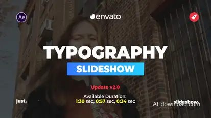 Beautiful Typography Slideshow Video Displays template preview