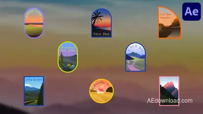 Beautiful View Titles for After Effects Titles template preview