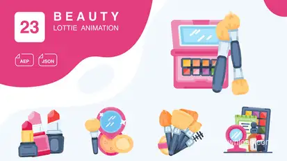 Beauty Animated Icons | After Effects Elements template preview