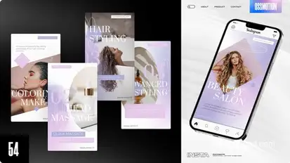 Beauty Instagram Stories Video Displays template preview
