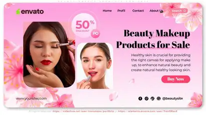 Beauty Makeup Products for Sale Product Promo template preview