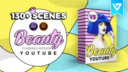 Beauty Youtube Design Pack broadcast-packages template preview