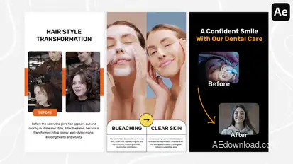 Before After Social Media Videos Video Displays template preview