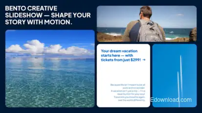 Bento Creative Slideshow Video Displays template preview