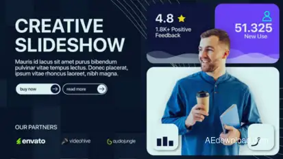Bento Multiscreen Slideshow Video Displays template preview