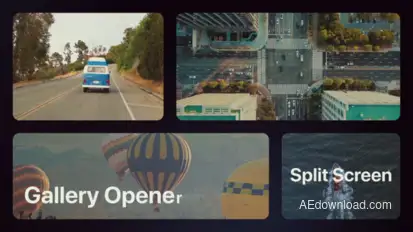 Bento Multiscreen Slideshow Video Displays template preview