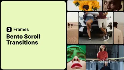 Bento Scroll Transitions - 3 Frames Elements template preview