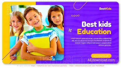 Best Kids Education Promo Video Displays template preview
