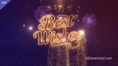 Best Wishes Line Gold Logo Stings template preview
