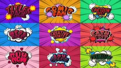 Big Comic Titles Titles template preview