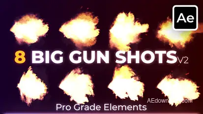 Big Gun Shots Gunfire 2 Elements template preview