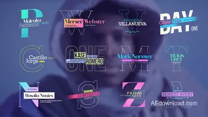 Lower Third Titles template preview