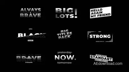 Big titles | After Effects Titles template preview